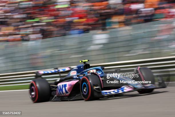 Pierre Gasly of Alpine F1 on track during the F1 Grand Prix of Belgium.