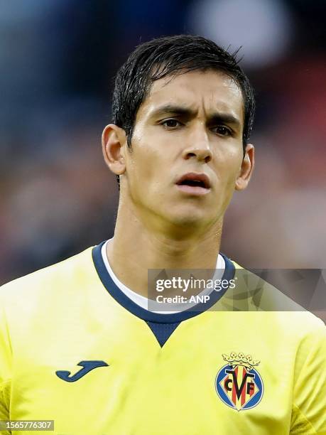 Aissa Mandi of Villarreal CF during the friendly match between Feyenoord and Villareal CF at Feyenoord Stadion de Kuip on July 27, 2023 in Rotterdam,...