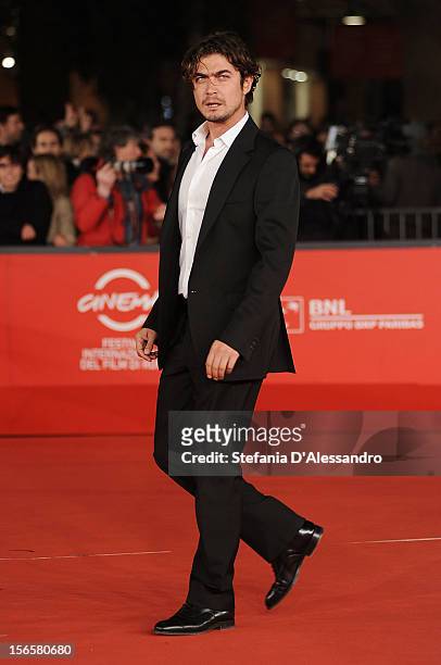 Riccardo Scamarcio attends 'Cosimo E Nicole' Premiere during The 7th Rome Film Festival on November 16, 2012 in Rome, Italy.