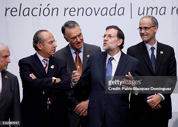 President Ricardo Martinelli of Panama, President Felipe Calderon of Mexico, President Anibal Cavaco Silva of Portugal, Spain's Prime minister...