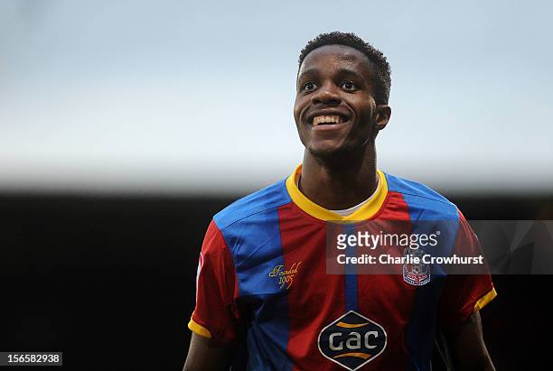 Wilfried Zaha of Crystal Palace during the npower Championship match between Crystal Palace and Derby County at Selhurst Park on November 17, 2012 in...
