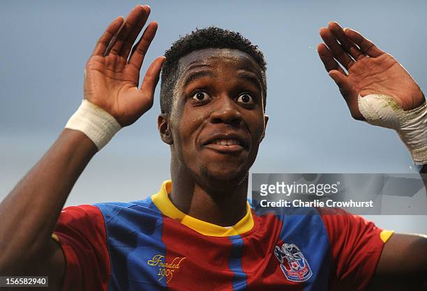 Wilfried Zaha of Crystal Palace during the npower Championship match between Crystal Palace and Derby County at Selhurst Park on November 17, 2012 in...