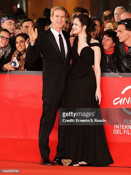 Best Debut and Second Film Award Jury members Matthew Modine and Ruby Modine attend the Closing Ceremony during the 7th Rome Film Festival at...