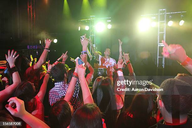 SkyBlu of LMFAO attends Zenith Watches Best Buddies Miami Gala at Marlins Park on November 16, 2012 in Miami, Florida.