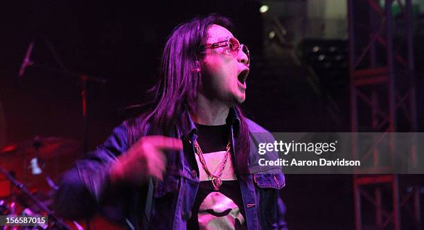 Far East Movement bandmember J-Splif attends Zenith Watches Best Buddies Miami Gala at Marlins Park on November 16, 2012 in Miami, Florida.