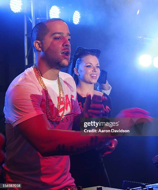 SkyBlu and Chelsea Korka attend Zenith Watches Best Buddies Miami Gala at Marlins Park on November 16, 2012 in Miami, Florida.