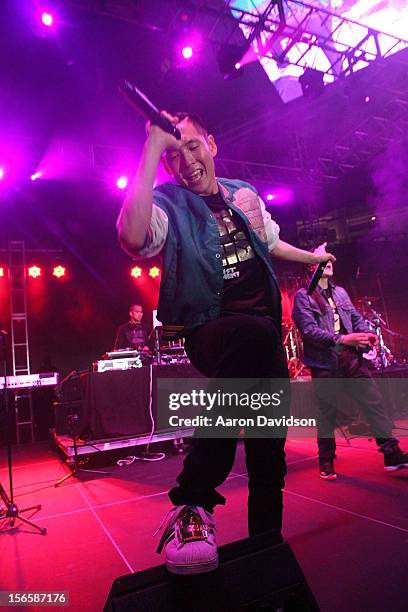 Kev Nish of the Far East Movement attends at Marlins Park on November 16, 2012 in Miami, Florida.