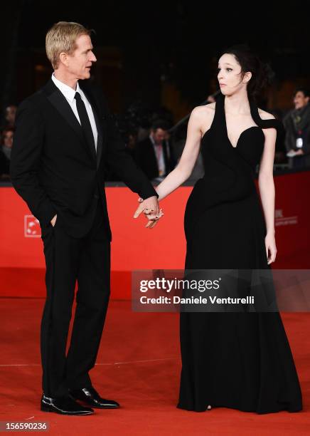 Best Debut and Second Film Award Jury member Matthew Modine and Ruby Modine attend the Closing Ceremony Red Carpet during the 7th Rome Film Festival...