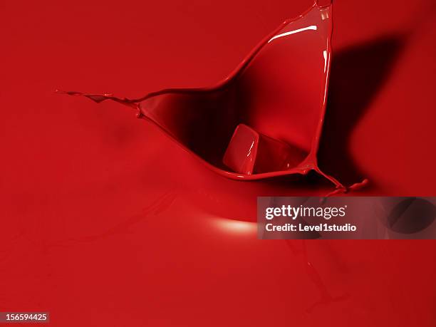 red liquid splashing - splash crown stock pictures, royalty-free photos & images