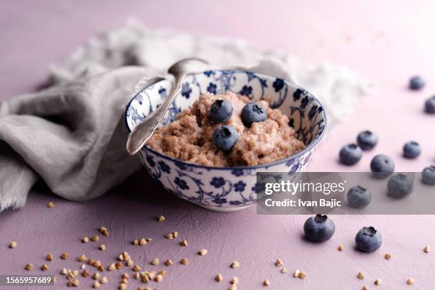 buckwheat kasha - buckwheat stock pictures, royalty-free photos & images