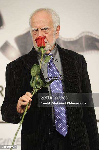 Actor Cosimo Cinieri poses with his Special Mention during the Award Winners Photocall on November 17, 2012 in Rome, Italy.