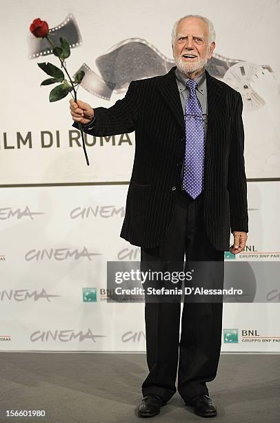 Actor Cosimo Cinieri poses with his Special Mention during the Award Winners Photocall on November 17, 2012 in Rome, Italy.