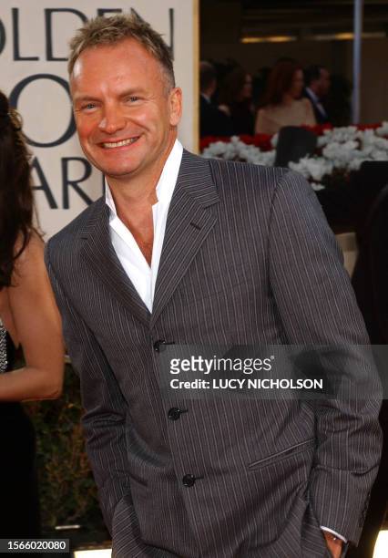 British singer/songwriter Sting arrives at the 59th Annual Golden Globe Awards in Beverly Hills, CA, 20 January 2002. AFP PHOTO/Lucy NICHOLSON