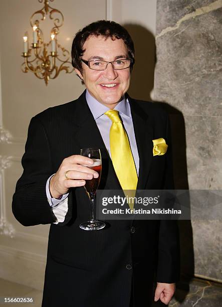 Dmitry Dibrov arrives at the launch of the Four Seasons Hotel, Baku on November 17, 2012 in Baku, Azerbaijan.