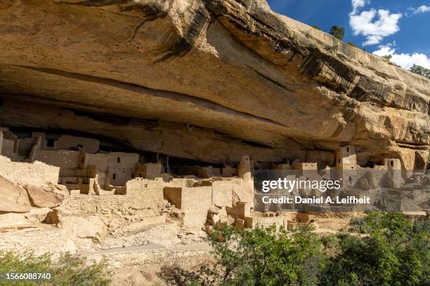 cliff palace at mesa verde national park - pueblo colorado stock pictures, royalty-free photos & images