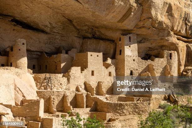cliff palace at mesa verde national park - pueblo stock pictures, royalty-free photos & images