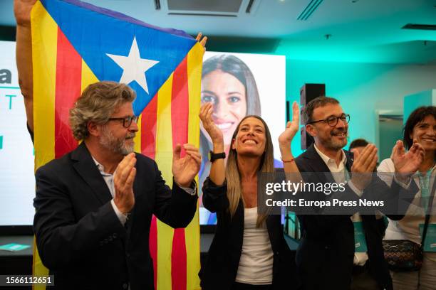 The number 1 candidate of Junts por Barcelona to the Congress of Deputies, Miriam Nogueras , and the vice-president and spokesperson of Junts, Josep...