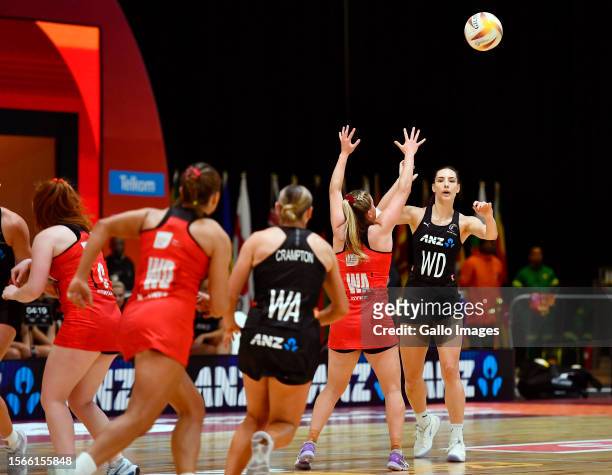 Karin Burger of New Zealand in action during the Netball World Cup 2023, Pool G match between Wales and New Zealand at Cape Town International...