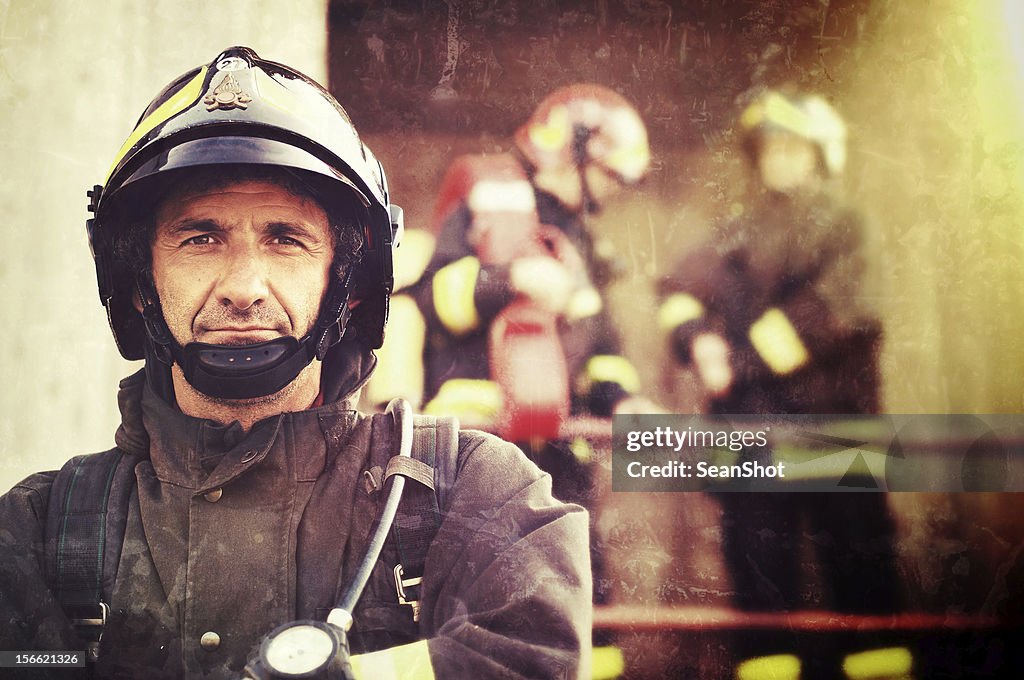 Nahaufnahme eines Feuerwehrmann