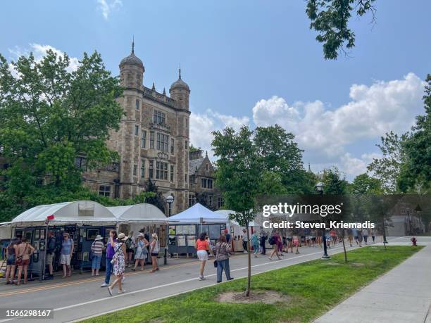 the ann arbor art fair - ann arbor summer festival stock pictures, royalty-free photos & images