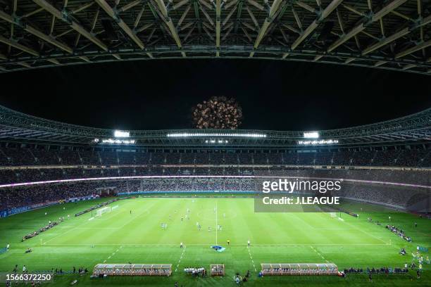 General view of the stadium prior to the preseason friendly match between Manchester City and Yokohama F.Marinos at National Stadium on July 23, 2023...