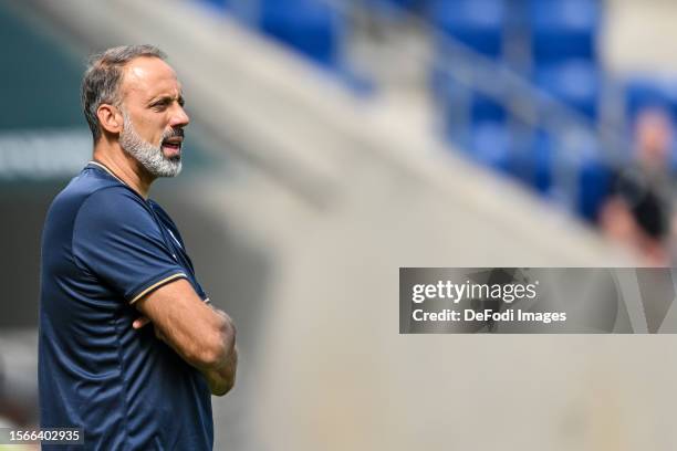 Head coach Pellegrino Matarazzo of TSG 1899 Hoffenheim Looks on during the pre-season friendly match between TSG Hoffenheim and Rangers at...