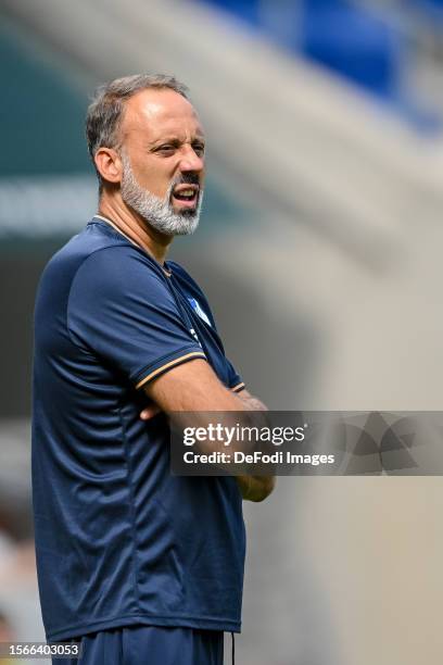 Head coach Pellegrino Matarazzo of TSG 1899 Hoffenheim Looks on during the pre-season friendly match between TSG Hoffenheim and Rangers at...