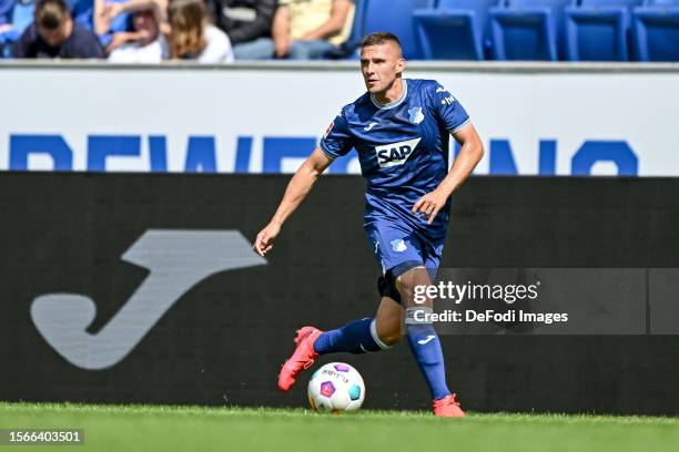 Pavel Kaderabek of TSG 1899 Hoffenheim controls the Ball during the pre-season friendly match between TSG Hoffenheim and Rangers at PreZero-Arena on...