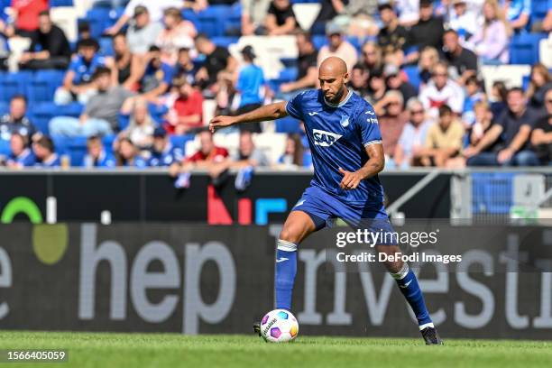 John Anthony Brooks of TSG 1899 Hoffenheim controls the Ball during the pre-season friendly match between TSG Hoffenheim and Rangers at PreZero-Arena...