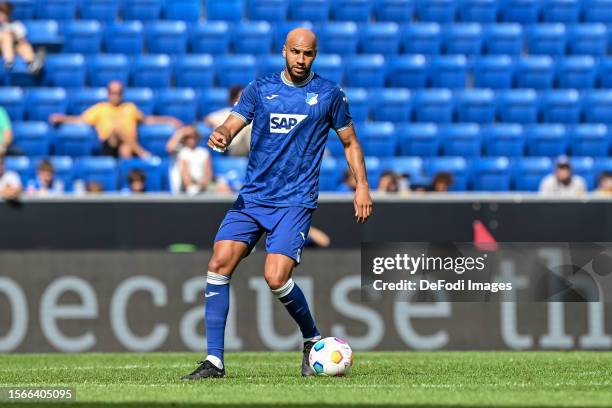 John Anthony Brooks of TSG 1899 Hoffenheim controls the Ball during the pre-season friendly match between TSG Hoffenheim and Rangers at PreZero-Arena...