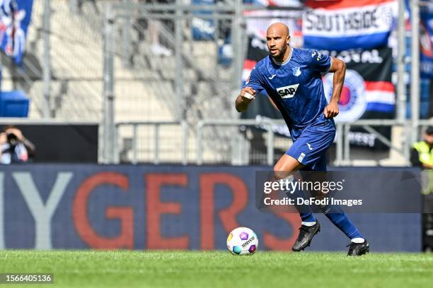 John Anthony Brooks of TSG 1899 Hoffenheim controls the Ball during the pre-season friendly match between TSG Hoffenheim and Rangers at PreZero-Arena...