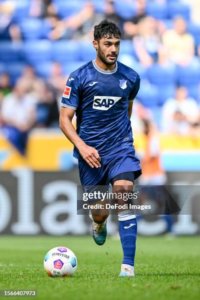 Ozan Kabak of TSG 1899 Hoffenheim controls the Ball during the pre-season friendly match between TSG Hoffenheim and Rangers at PreZero-Arena on July...