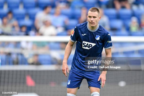 Attila Szalai of TSG 1899 Hoffenheim Looks on during the pre-season friendly match between TSG Hoffenheim and Rangers at PreZero-Arena on July 29,...