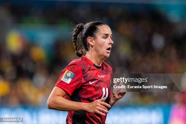 Evelyne Viens of Canada runs in the field during the FIFA Women's World Cup Australia & New Zealand 2023 Group B match between Canada and Australia...