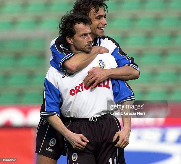 Maurizio Ganz of Atalanta celebrates after scoring during the Serie A 23rd Round League match between Brescia and Atalanta, played at the Giglio...