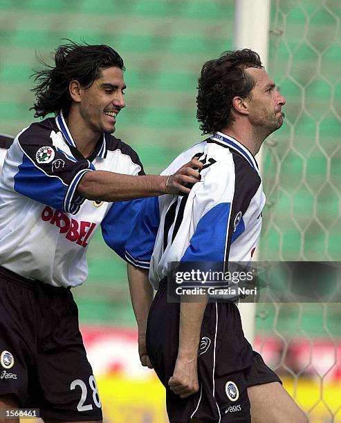 Maurizio Ganz of Atalanta celebrates after scoring during the Serie A 23rd Round League match between Brescia and Atalanta, played at the Giglio...