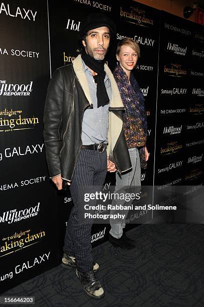 Carlos Leon attends the Cinema Society with The Hollywood Reporter and Samsung Galaxy screening of "The Twilight Saga: Breaking Dawn Part 2" at the...