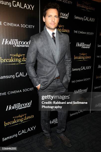 Peter Facinelli attends the Cinema Society with The Hollywood Reporter and Samsung Galaxy screening of "The Twilight Saga: Breaking Dawn Part 2" at...