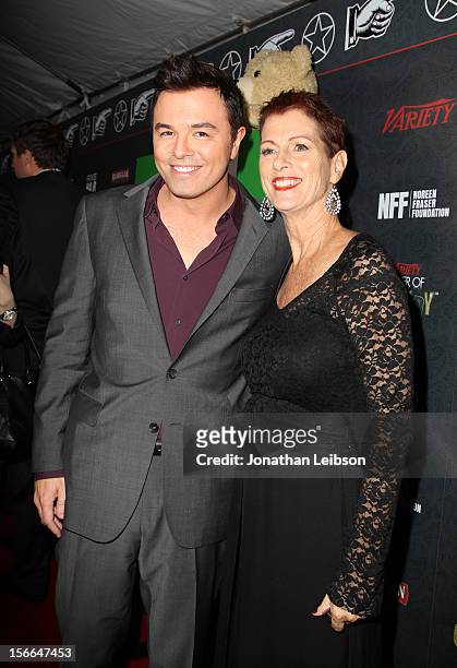 Honoree Seth MacFarlane and Noreen Fraser arrive at Variety's 3rd annual Power of Comedy event presented by Bing benefiting the Noreen Fraser...