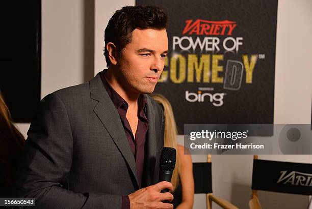 Actor Seth MacFarlane attends Variety's 3rd annual Power of Comedy event presented by Bing benefiting the Noreen Fraser Foundation held at Avalon on...