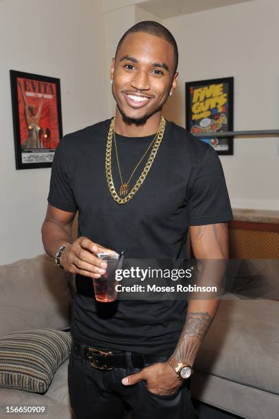 Recording artist Trey Songz attends Atlanta Trey Songz concert hosted by GREY GOOSE Cherry Noir at Fox Theater on November 17, 2012 in Atlanta,...