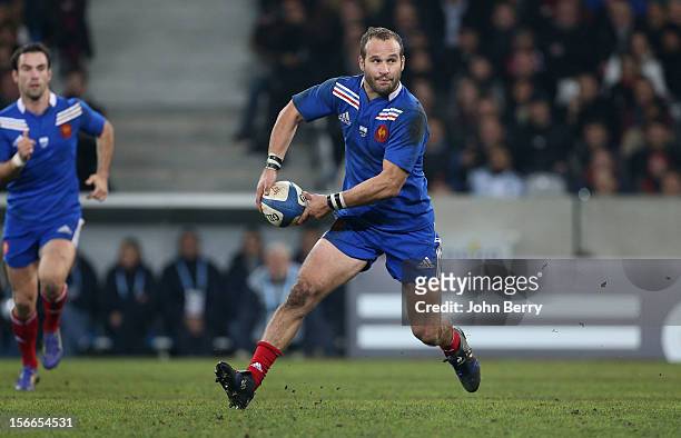 Frederic Michalak of France in action during the rugby autumn international between France and Argentina at the Grand Stade Lille Metropole on...