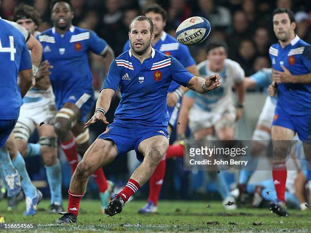 Frederic Michalak of France in action during the rugby autumn international between France and Argentina at the Grand Stade Lille Metropole on...