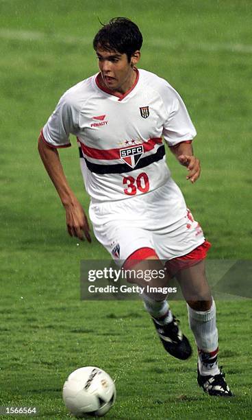 Kaka of Sao Paulo in action during the Sao Paulo and Guarani Paulista championship match played at Cicero Pompeo de Toledo stadium Sao Paulo Brazil....