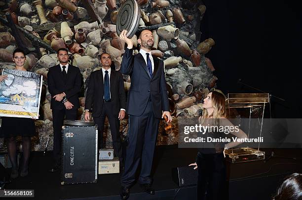 Fabio Volo and Desiree Colapietro Petrini attend the J/P HRO Charity Auction Dinner on November 17, 2012 in Rome, Italy.