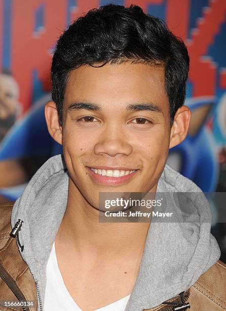 Roshon Fegan arrives at the Los Angeles premiere of 'Wreck-It Ralph' at the El Capitan Theatre on October 29, 2012 in Hollywood, California.