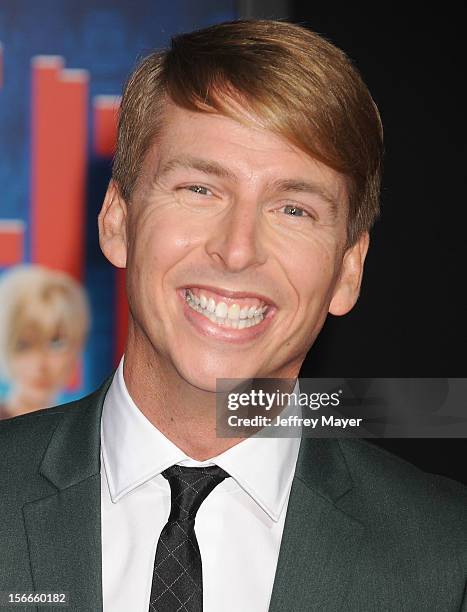 Jack McBrayer arrives at the Los Angeles premiere of 'Wreck-It Ralph' at the El Capitan Theatre on October 29, 2012 in Hollywood, California.