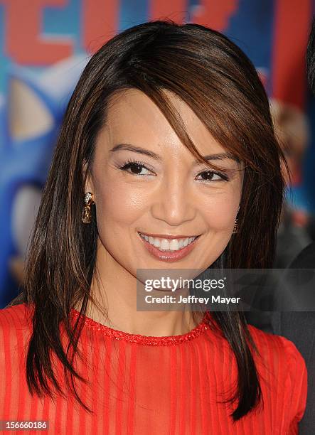 Ming-Na arrives at the Los Angeles premiere of 'Wreck-It Ralph' at the El Capitan Theatre on October 29, 2012 in Hollywood, California.