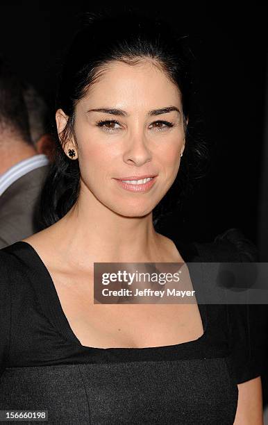 Sarah Silverman arrives at the Los Angeles premiere of 'Wreck-It Ralph' at the El Capitan Theatre on October 29, 2012 in Hollywood, California.