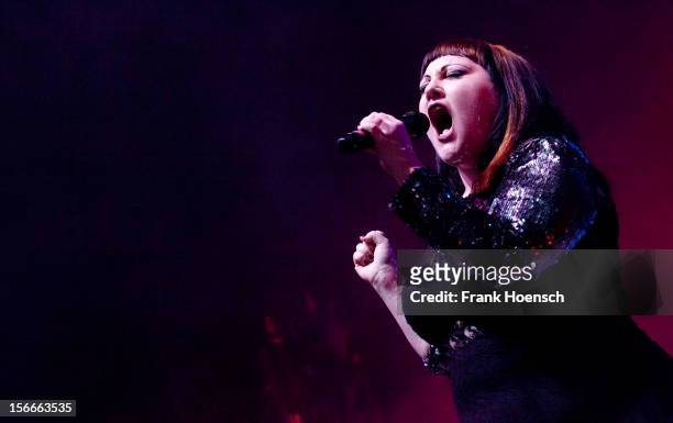 Singer Beth Ditto of Gossip performs live during a concert at the Velodrom on November 18, 2012 in Berlin, Germany.